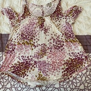 Lucky Brand Floral Cold Shoulder Shirt